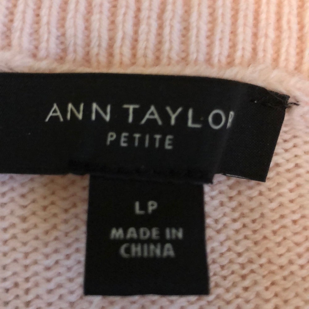 NWT Ann Taylor blush ruffle sleeves wool sweater - Picture 4 of 5